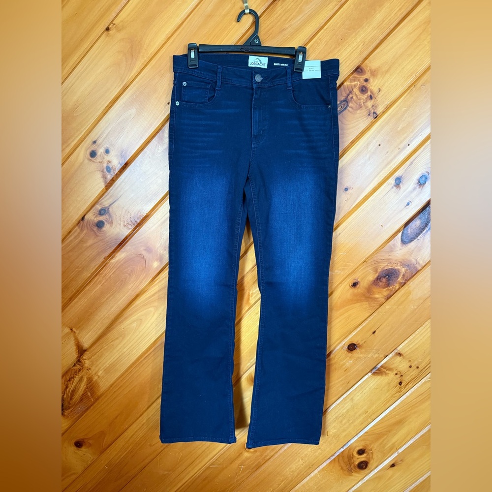 Jordache Women's Dark Blue Boot Cut Mid Rise